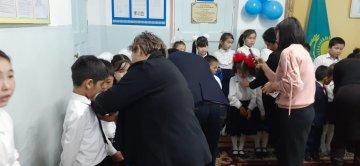 "Жас Ұлан" және "Жас Қыран" бірыңғай балалар мен жасөспірімдер ұйымына оқушыларды қабылдау рәсімі